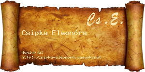 Csipka Eleonóra névjegykártya