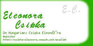 eleonora csipka business card
